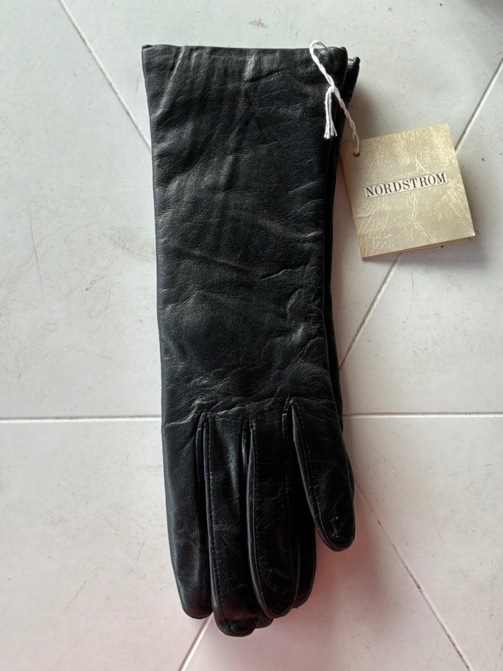 NORDSTROM CASHMERE-LINED LEATHER GLOVES